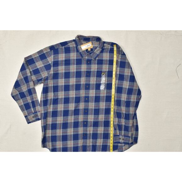 NEW Foundry Supply Co. Men's 3XLT Plaid Flannel Button Down Shirt - Picture 4 of 8